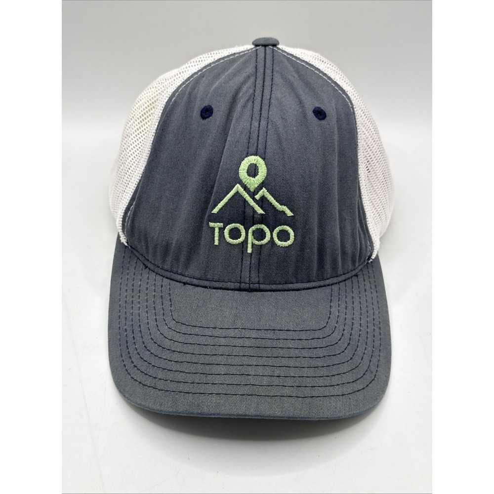 Topo Designs SnapBack Trucker Hat‎ Gray/Green   One Size